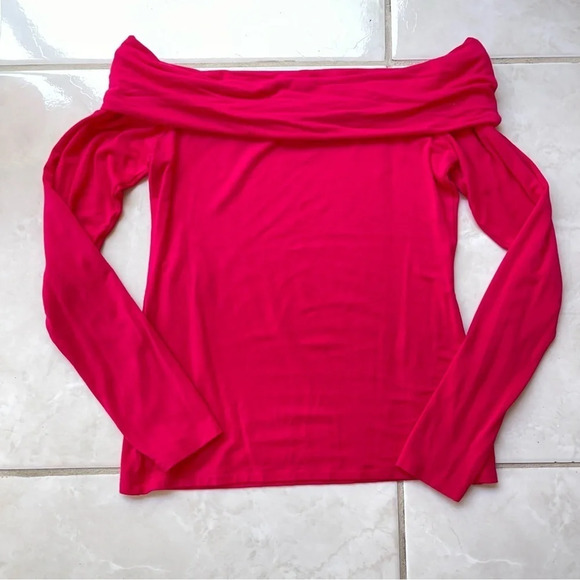 Banana republic off shoulder long sleeve jersey top - Picture 1 of 4